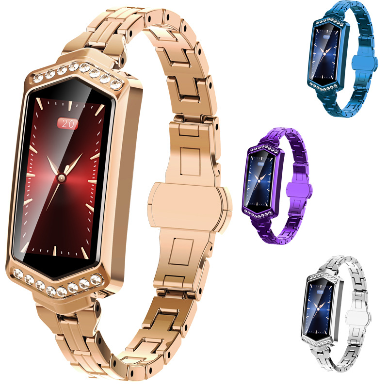 智能手环女性专用心率计步睡眠生理周期监测健康手环B78 工厂新品