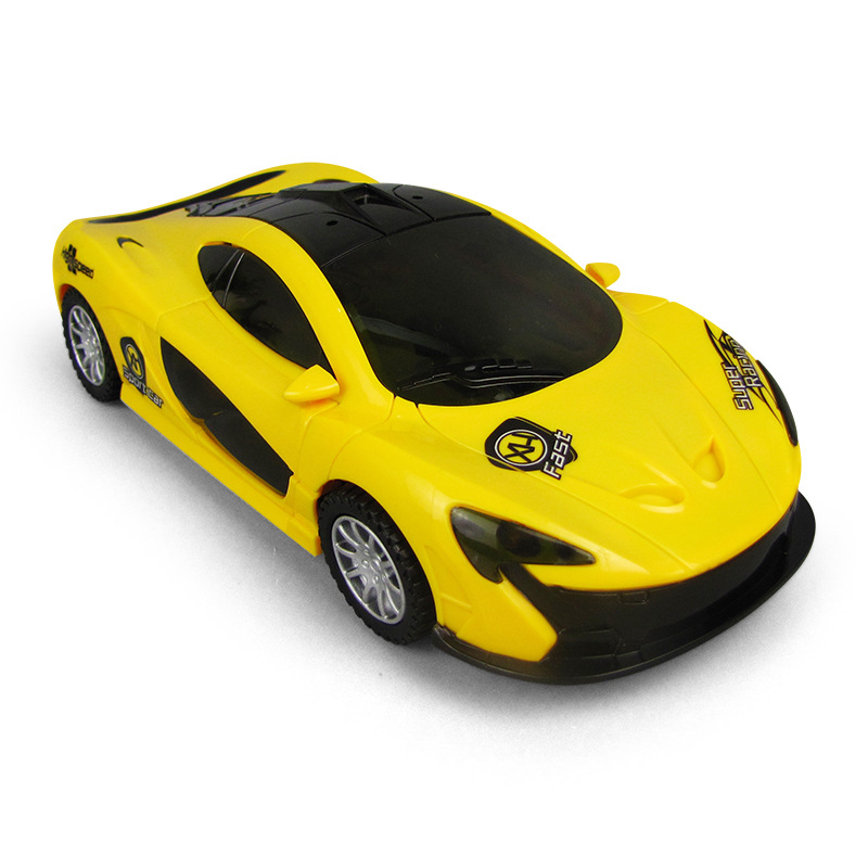 Nuevo coche de juguete eléctrico Universal iluminación música colorida puerta doble para niños rompecabezas coche deportivo puesto Venta caliente