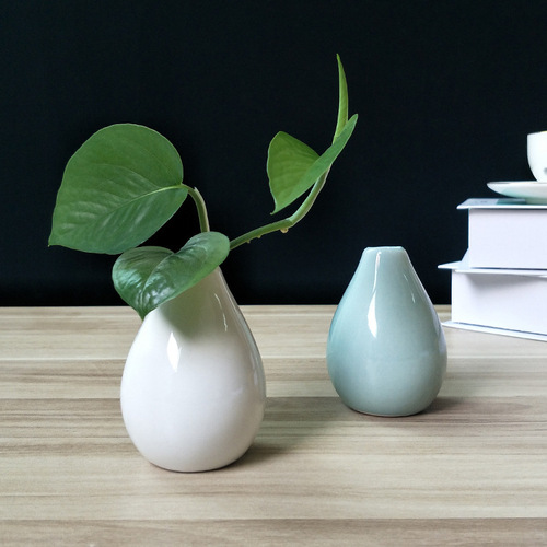 Ceramic Aroma Craft Small Vase Creative Home Decor Mini Simple European Pink White Blue Green