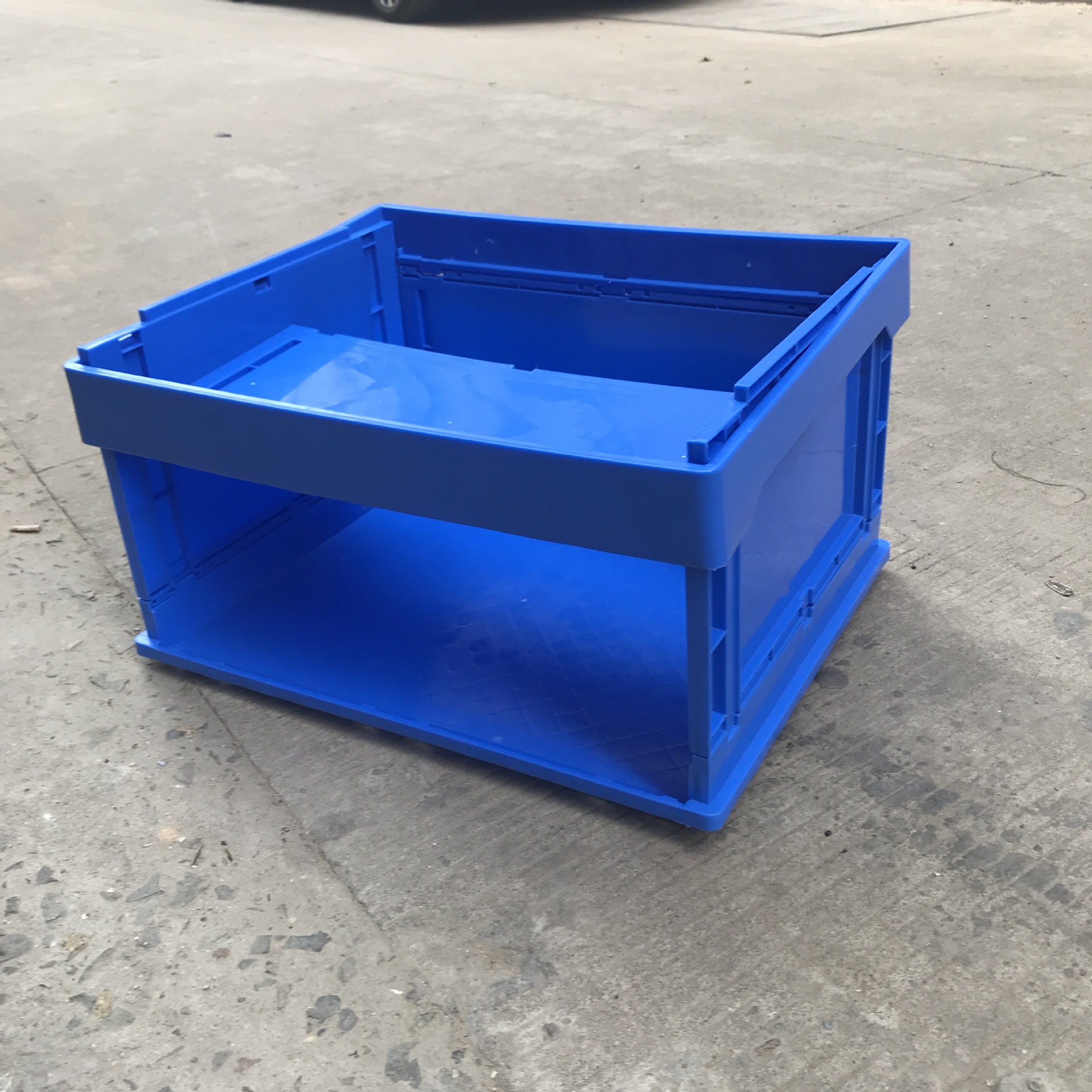 供应折叠胶框 541*366*250运输中转折叠箱节省空间周转箱可印logo