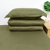 Custom cotton 40 Twill Company dormitory Army green Bedclothes Quilt cover sheet student Three-piece Suite Printing