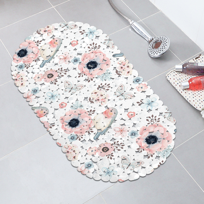 Nordic color sólido baño bañera Mat impresión antideslizante alfombra de baño antideslizante estera de ducha de PVC alfombra de baño taza de succión estera