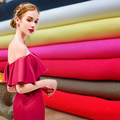 厂家直销 连衣裙 衬衫布料 纯色棉绸素色春夏女装 45支人棉染色布|ms