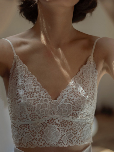 French bralette underwear lace women summer no wire bra French underwear thin small breast bra women