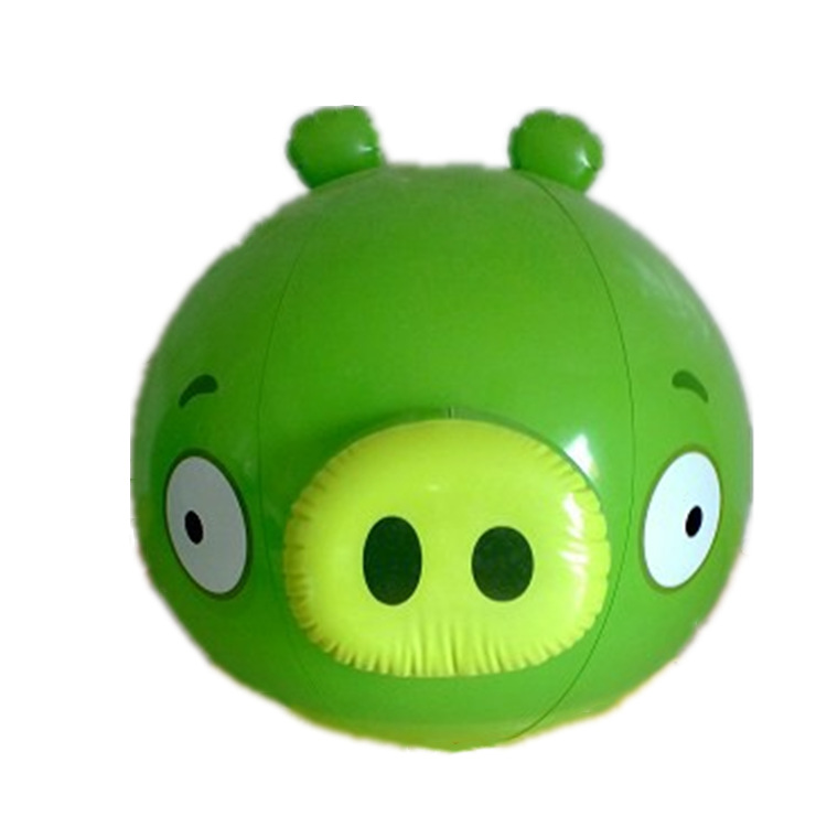 PVC充气猪气球 吹气绿色小猪 主题派对装饰充气产品
