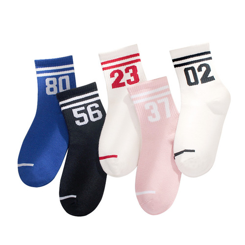 Korean style socks for women, mid-calf socks, cartoon personality, trendy, cute, casual, funny, sports, autumn and winter trendy socks for students, wholesale