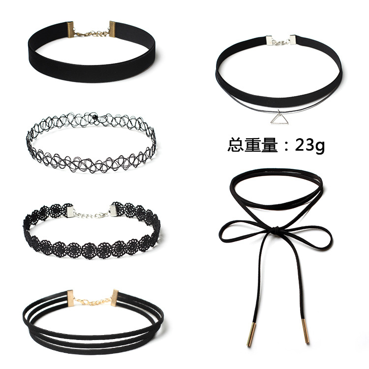 Fashion Gothic Lolita choker collar necklace set