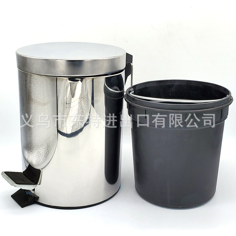 不锈钢脚踏垃圾桶宾馆酒店厕所卫生桶分类垃圾桶日用家居桶客房桶详情图7