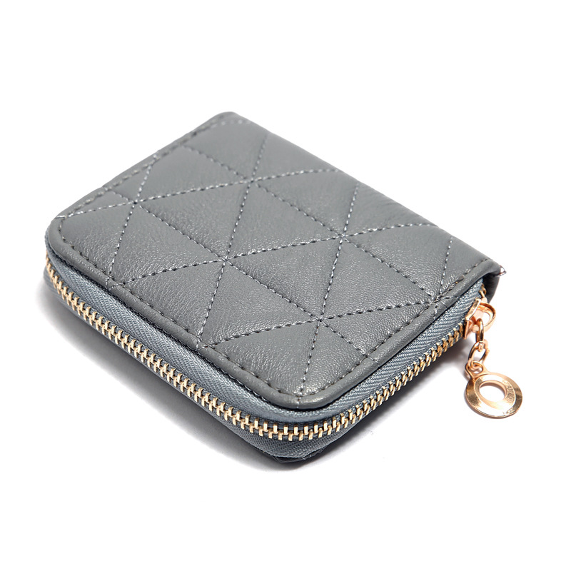 Korean Clutch Bag Mini Embroidered Geometric Rhombus Bag Card Bag Coin Purse display picture 1