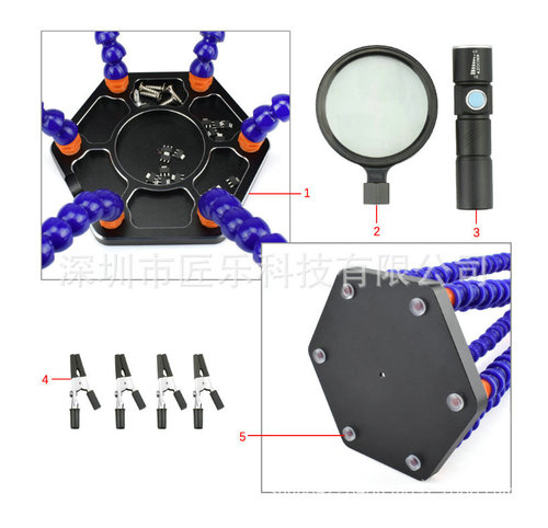 Manufacturer supplies soldering station, six-claw aluminum alloy soldering station repair workbench, electronic product welding station