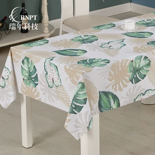 RNPT瑞年 厂家热销 防水台布简约餐桌布长方形茶几布pvc塑料桌布