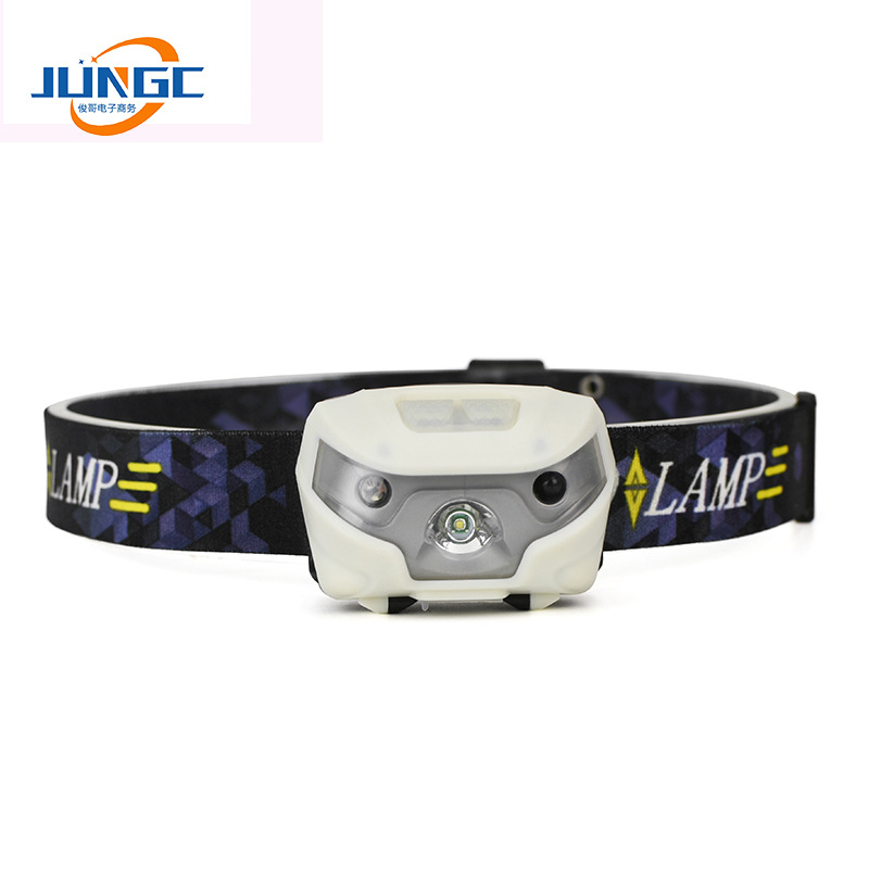 强光感应式LED头灯多功能USB充电头戴式电筒户外钓鱼骑行头灯|ms