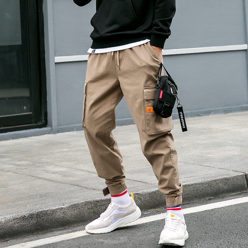 2019夏季新款男士休闲裤工装裤长裤男直筒裤子潮流多口袋户外裤子|ru