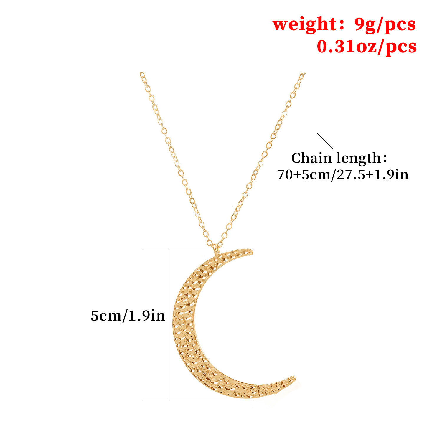 Fashion Moon Alloy Plating Women's Pendant Necklace display picture 2