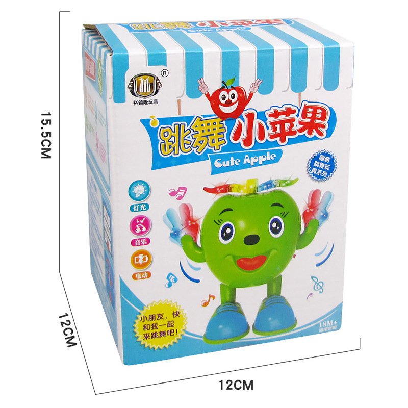 Oscilación eléctrica bailando Little Apple cantando luz música iluminación rompecabezas bebé infantil juguetes para niños al por mayor
