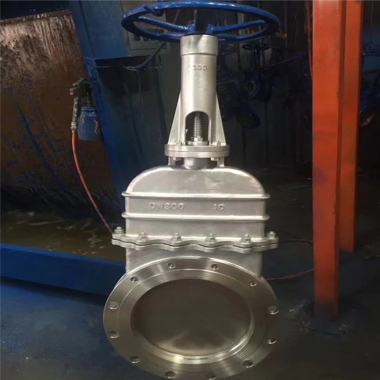 不锈钢刀型闸阀 DMZ73X-10P DN100 软密封 暗杆刀型插板阀