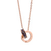 One bead bracelet, lightening hair dye, multicoloured zirconium, universal necklace stainless steel, 18 carat