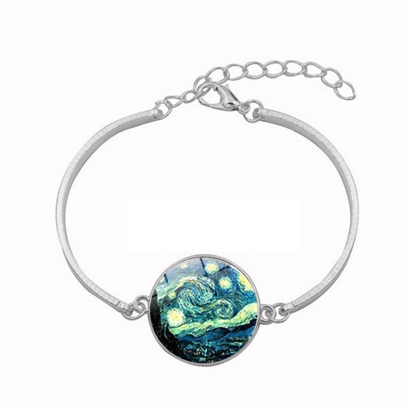 Cross-border New Accessories Van Gogh Time Gem Bracelet European and American Alloy Bracelet Jewelry Wholesale