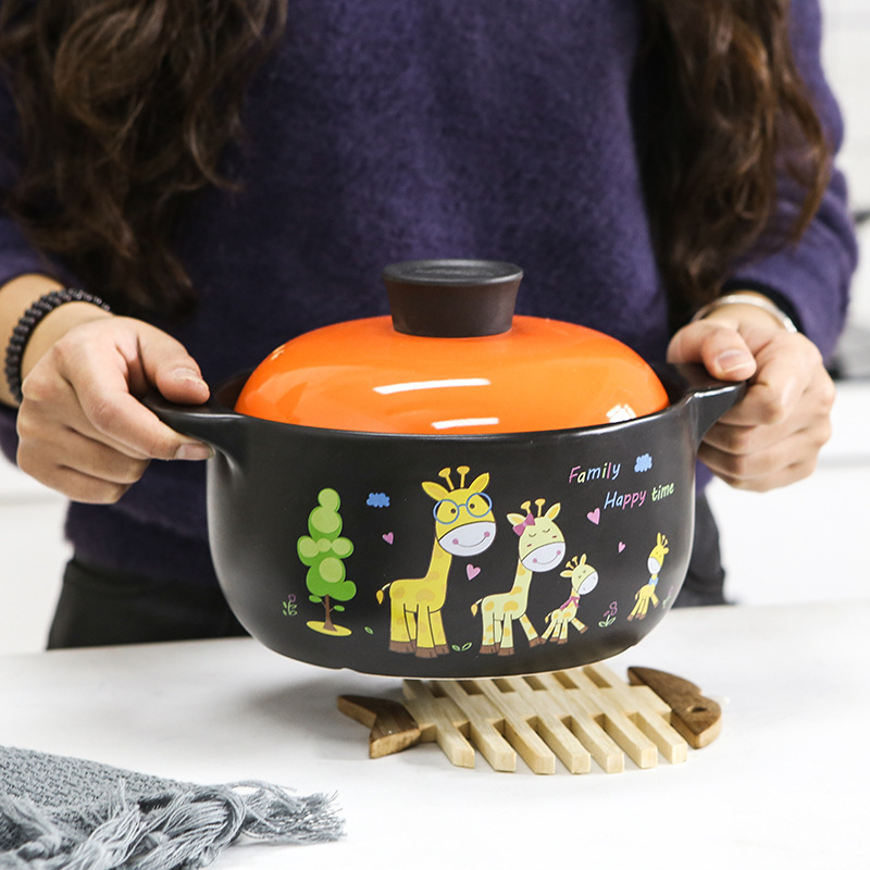 一件代发好宝煲砂锅耐高温养生炖汤煲家居实用陶瓷锅礼品定制LOGO|ru