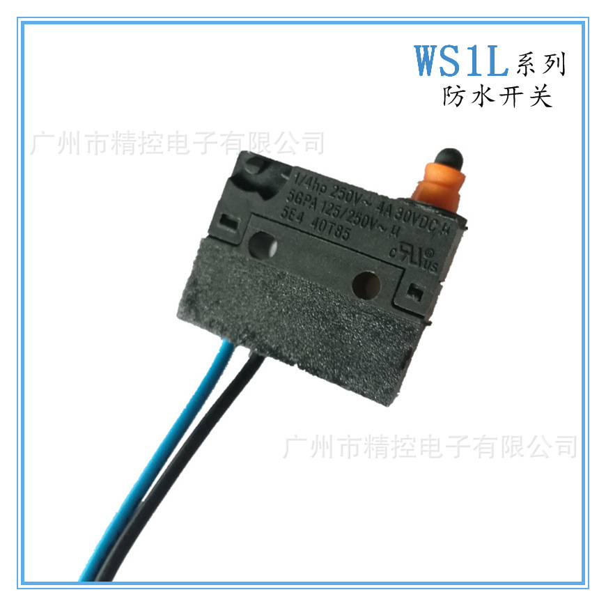 高按钮防水微动开关WS1L带线行程开关IP67防雨防潮东南原厂开关