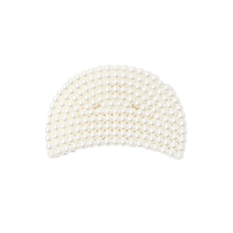 New Pearl Grab Clip Hair Clip Acrylic Simple Wild Top Clip Cheap Disk Hair Clip Wholesale display picture 8