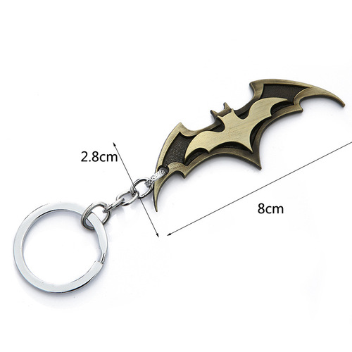 蝙蝠镖电影周边钥匙圈 创意礼品金属钥匙扣合金挂件摆件批发