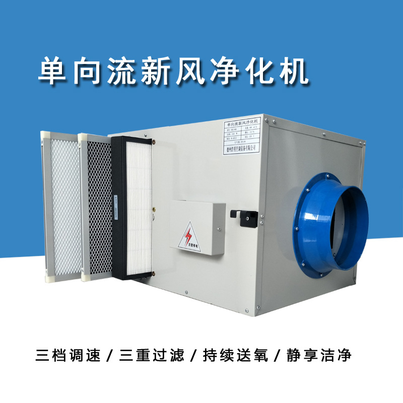 单向流净化新风机 静音风机箱 单项排风机 除雾霾送风机|ru