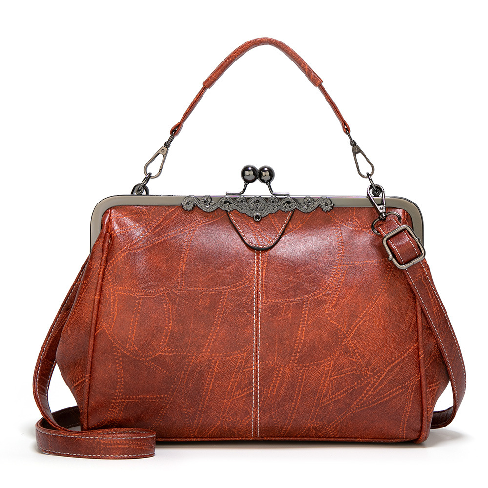 Women's bag 2020 new fashion retro handbag Spain clip bag Single Shoulder Messenger Bag