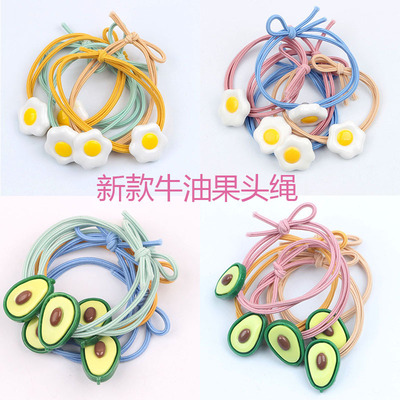 2019ins新款网红蛋花头绳东大门牛油果发绳学生韩版皮筋扎头发饰|ms