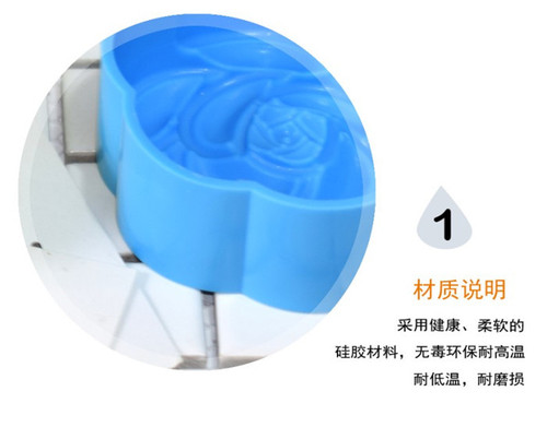 Thickened diy handmade soap silicone mold, flower mold, round flower mold, candle mold, soap output is about 80 grams