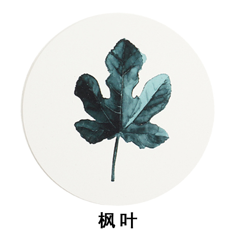 Nórdico creativo ins absorbente de cerámica antideslizante estera de cerámica estera taza decorativa estera con corcho montaña de café