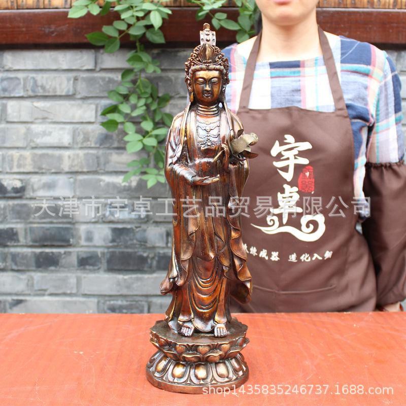 宇卓铜器纯铜大势至黄铜大势至佛像家居装饰工艺品摆件