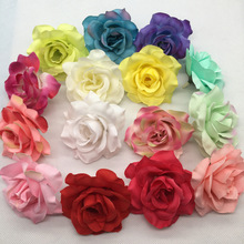 仿真玫瑰花頭絹布花朵婚慶花牆背景裝飾插花假花絹布花頭