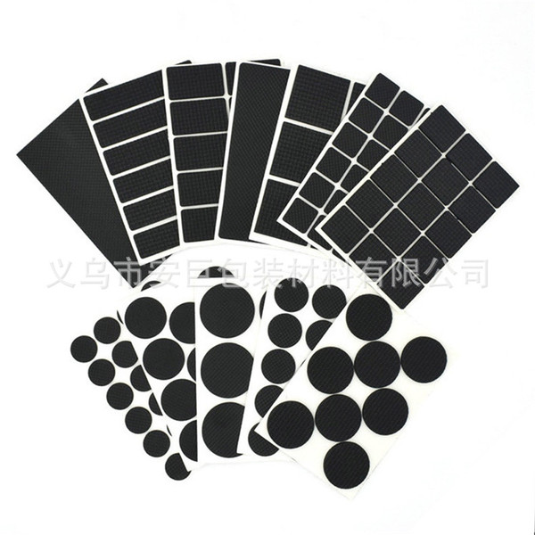Self-adhesive black silicone non-slip shockproof doormat