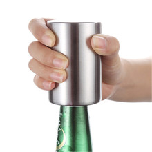 启瓶器创意家居定制广告礼品磁铁吸按压自动不锈钢瓶盖啤酒开瓶器