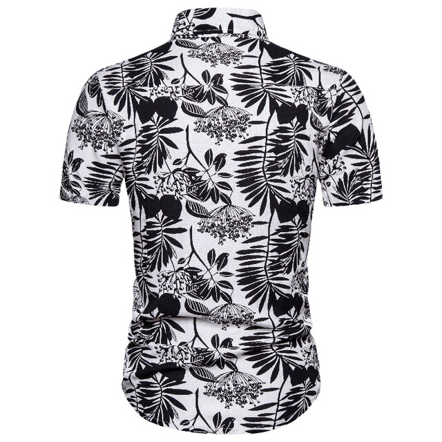 Hawaiian high quality cotton short sleeve Lapel shirt