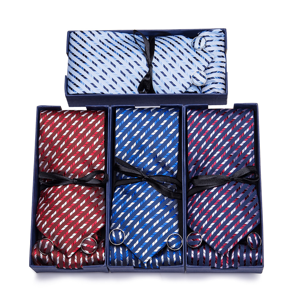 男士領帶現貨禮盒套裝團體領帶商務正裝結婚領帶禮品櫃禮物