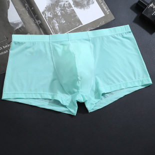 European and American Foreign Trade Ice Silk Men's Underwear Boxer Underwear Thin Personality Breathable Sexy Summer Four Corner Ice Silk Underwear