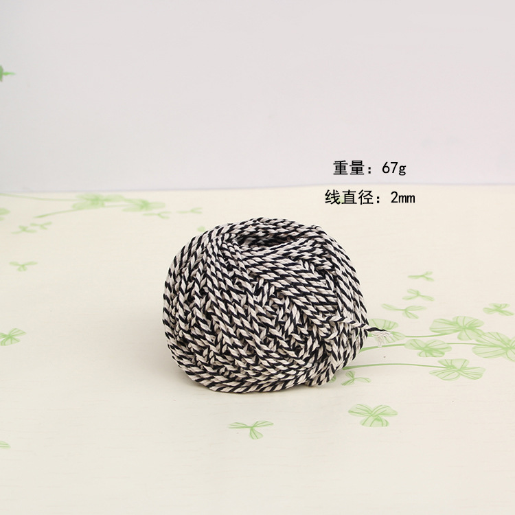 厂家直销 家纺多色粽子线70g棉线球 吊牌捆绑绳2mm3股棉线