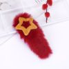 Ten centimeters of Korean net red plush pentagram hairpin sweet little girl holding plush BB hair decoration