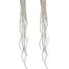 Silver needle, fashionable earrings with tassels, silver 925 sample