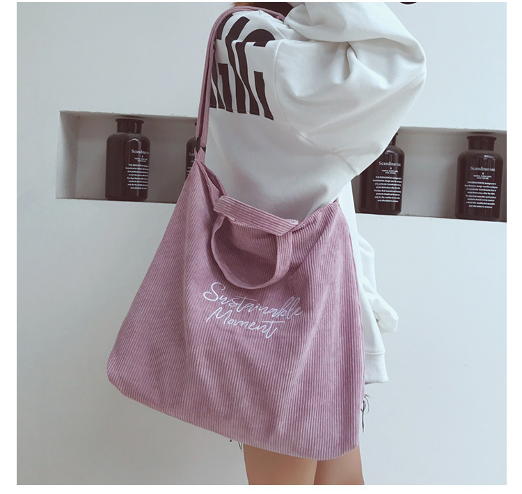 Corduroy Canvas Tote Bag - Image 5