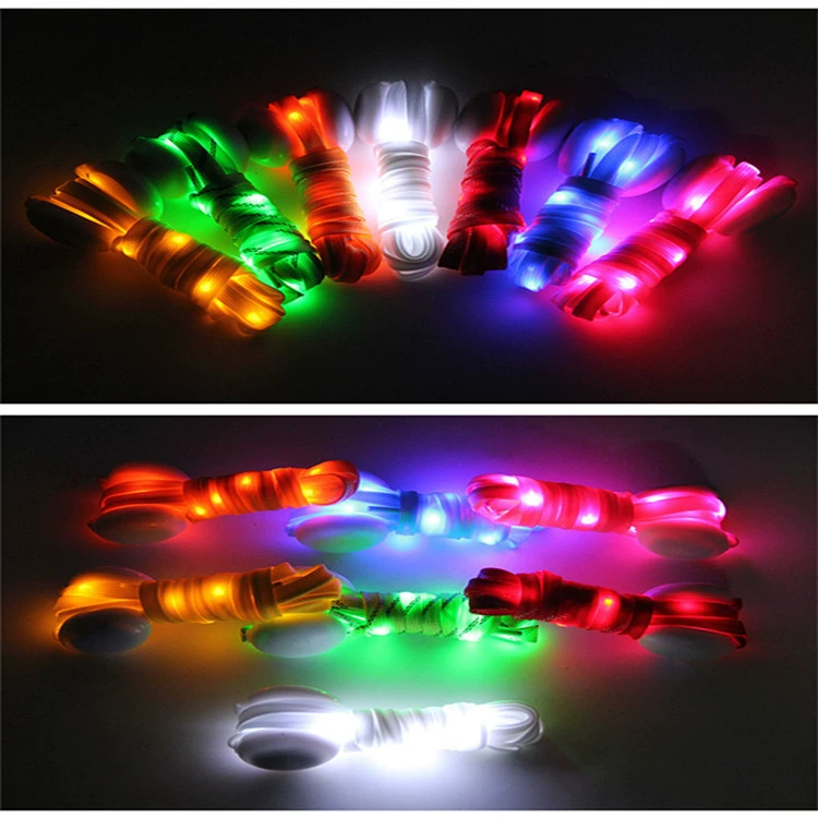 Flashing fluorescence shoelaces, retroreflective equipment