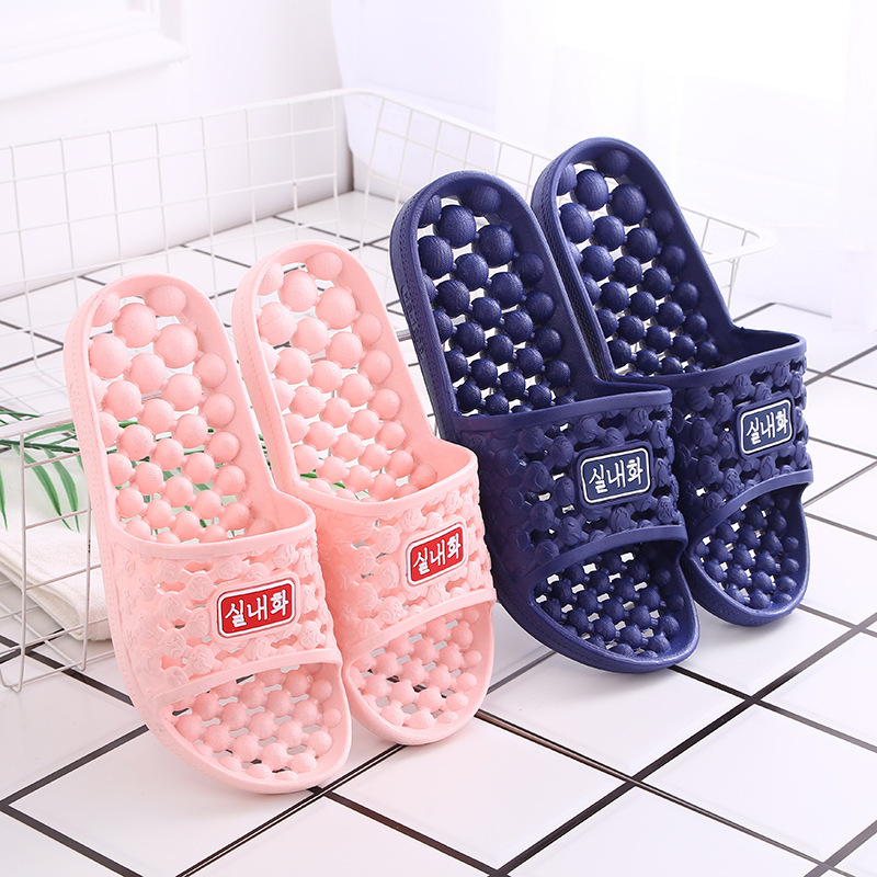 Bathing Sandals Home Men and Women Couple Non-slip Bathroom Slippers Hollow Leakage Foot Therapy Acupoint Massage Slippers Summer Bathing Sandals Home Men and Women Couple Non-slip Bathroom Slippers Hollow Leakage Foot Therapy Acupoint Massage Slippers Summer