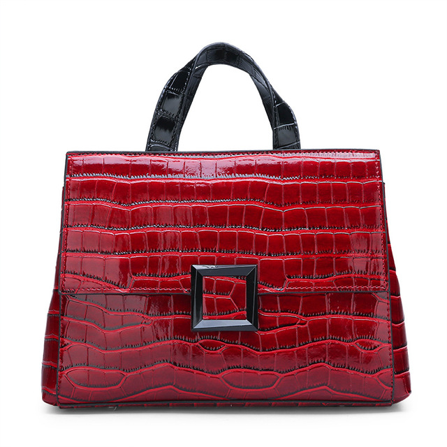 New Crocodile-pattern Fashion Handbag Single Shoulder Slant Bag 