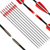 Huwairen 6mm tie rod 2 Red 1 White glass fiber reinforced arrow composite bow shooting practice arrow branch