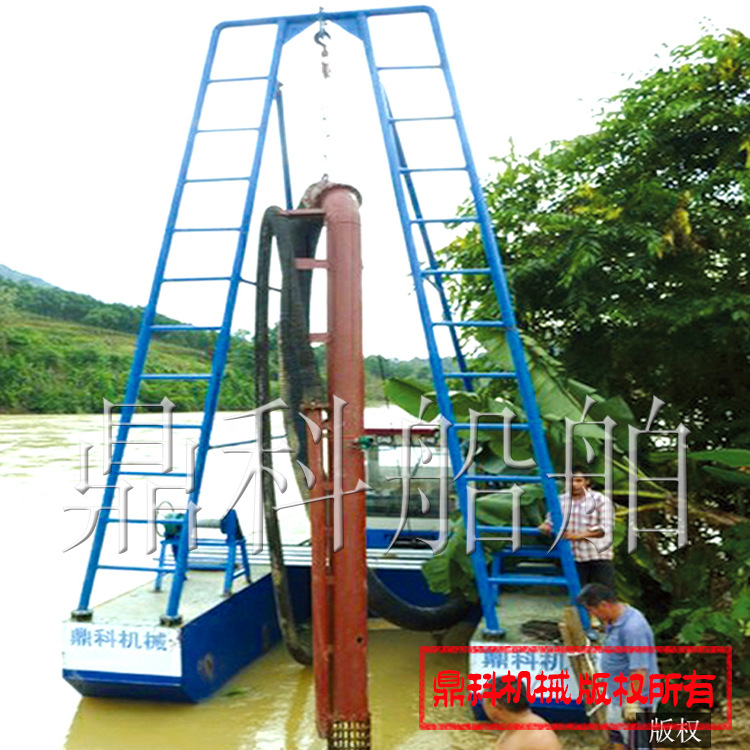 小型抽沙船定制 射吸式抽沙船现场施工 河沙抽沙机械设备制造厂家