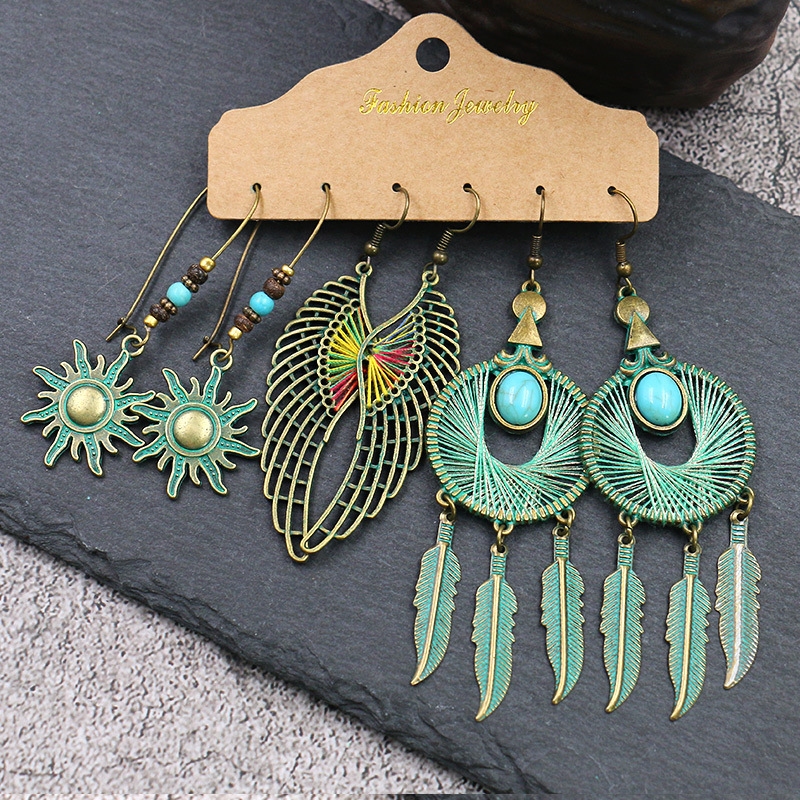 1 Set Fashion Geometric Alloy Tassel Plating Women's Drop Earrings display picture 3