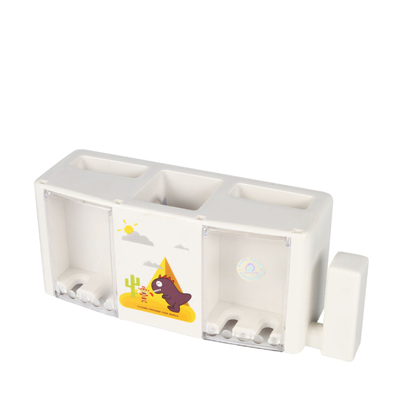 51N fábrica directa de baño familiar pared cepillo de dientes soporte de cepillo de dientes tipo ventosa puede LOGO dientes sin perforación