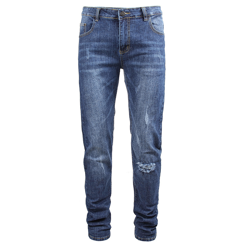 Jeans uomo taglio dritto effetto consumato moda casual_voghion.com